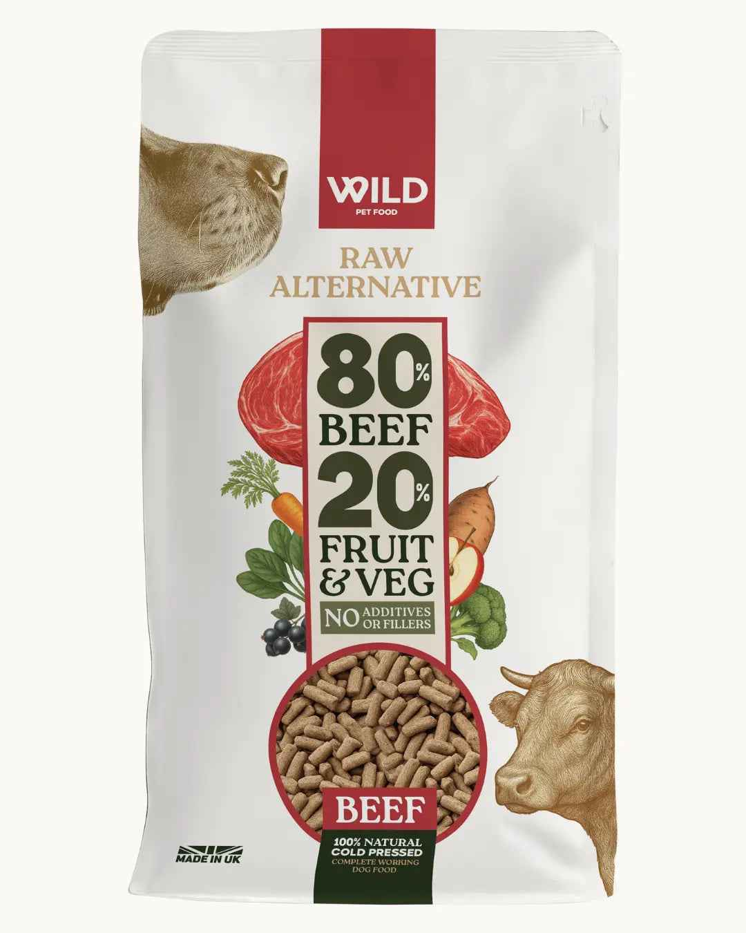 Wild 80:20 Beef Coldpress Dog Food
