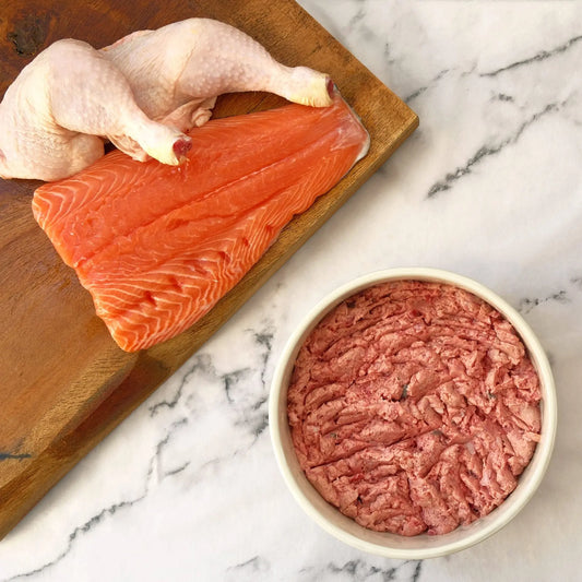 Raw Treat Pet Food - Salmon & Chicken 80:10:10 Raw Treat Pet Food