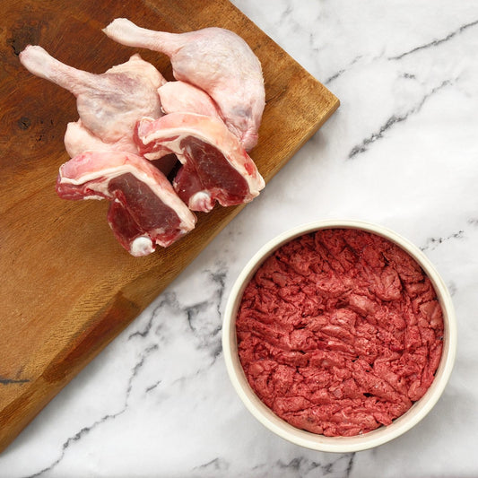 Raw treat duck and lamb
