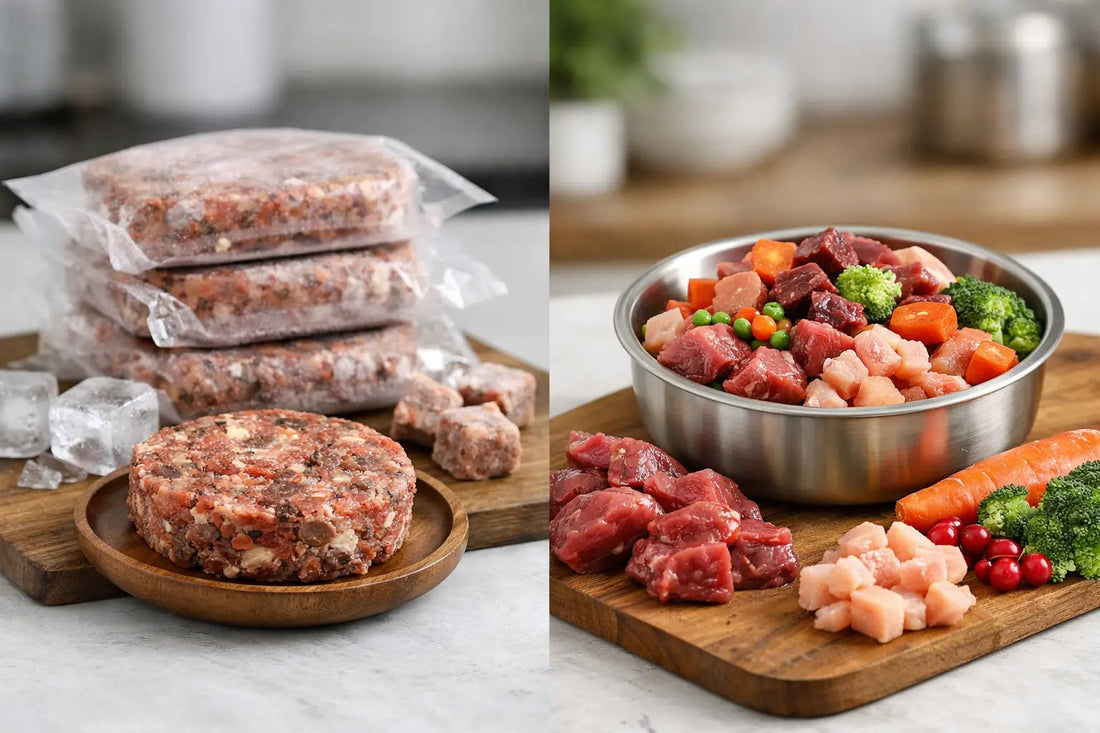 Frozen Raw Versus Fresh Dog Food Compared