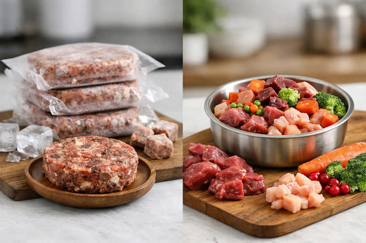 Frozen Raw Versus Fresh Dog Food Compared