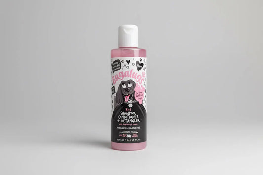 Bugalugs 3-in-1 Dog Shampoo, Conditioner & Detangler 250ml JC Raw LTD