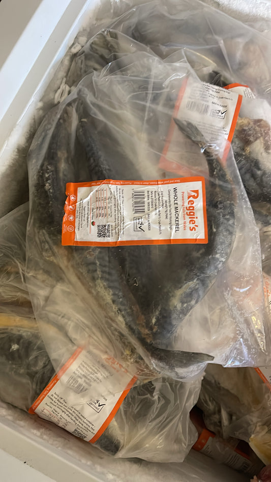 Reggies Raw Whole Ocean Fresh Mackerel - 1kg