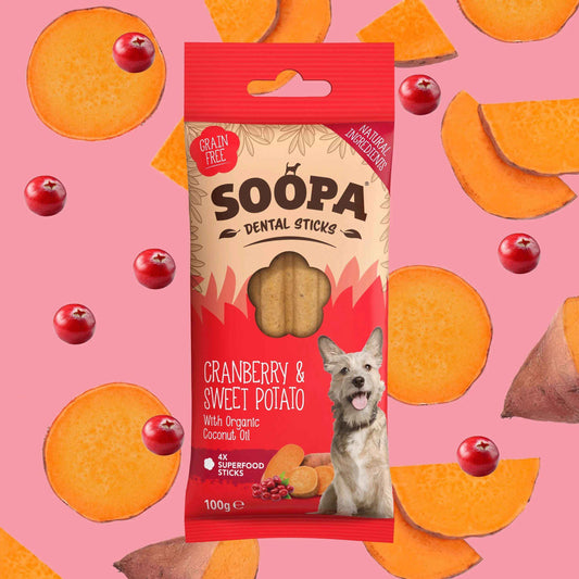 Soopa  Cranberry & Sweet Potato Dental Sticks