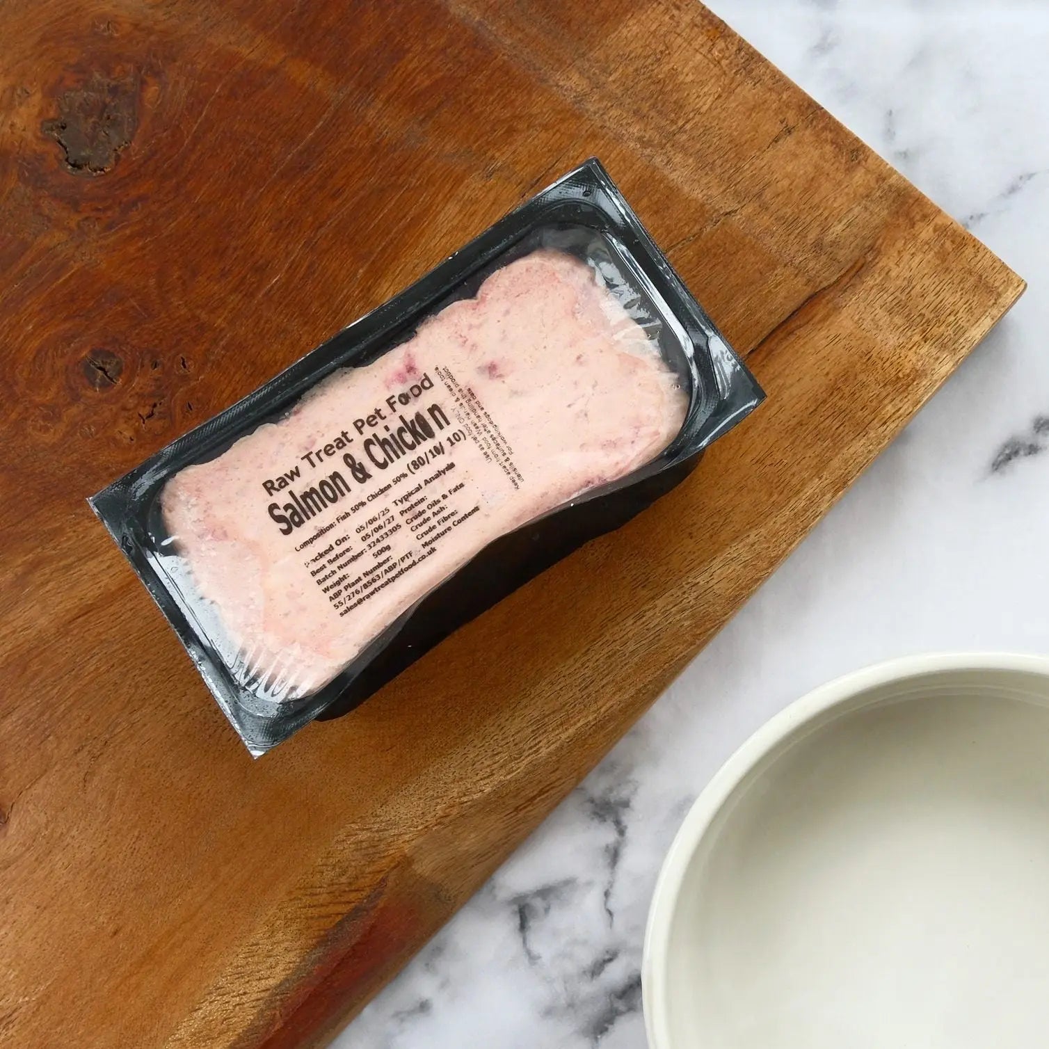 Raw Treat Pet Food - Salmon & Chicken 80:10:10 Raw Treat Pet Food