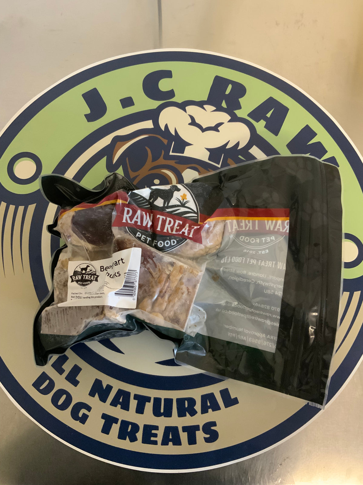 Raw Treat Pet Food - Beef Heart Chunks