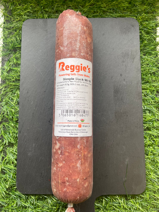 Reggies Raw Duck Mince (90% Meat 10% Bone)