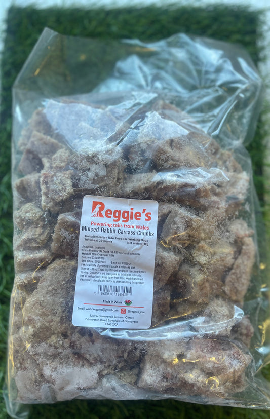 Reggies Raw Rabbit Carcass Chunks