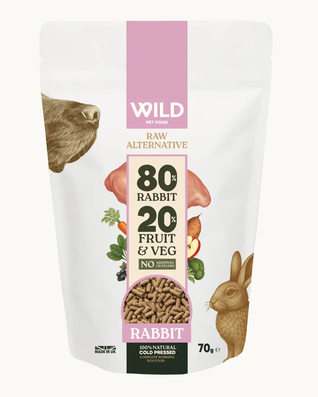 Wild 80:20 Cold Pressed Rabbit Wild Pet Food